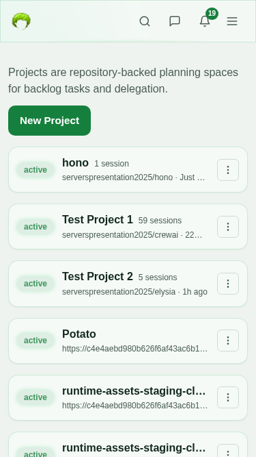 projects mobile