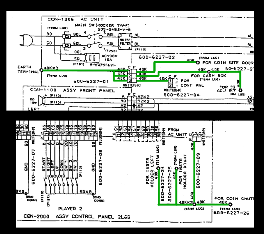 Wiring diagram, cropped view