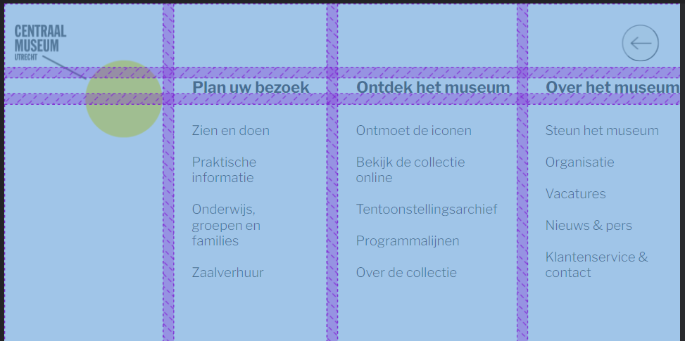 voorbeeld grid menu