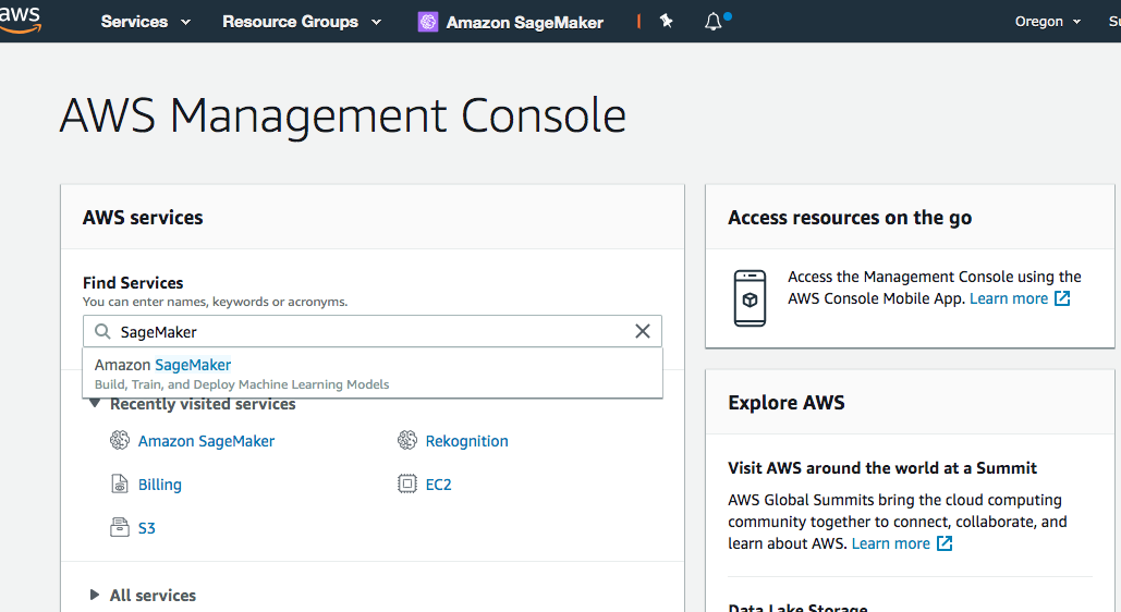 SageMaker Console