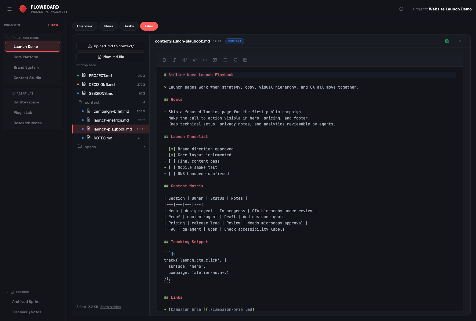 FlowBoard Files