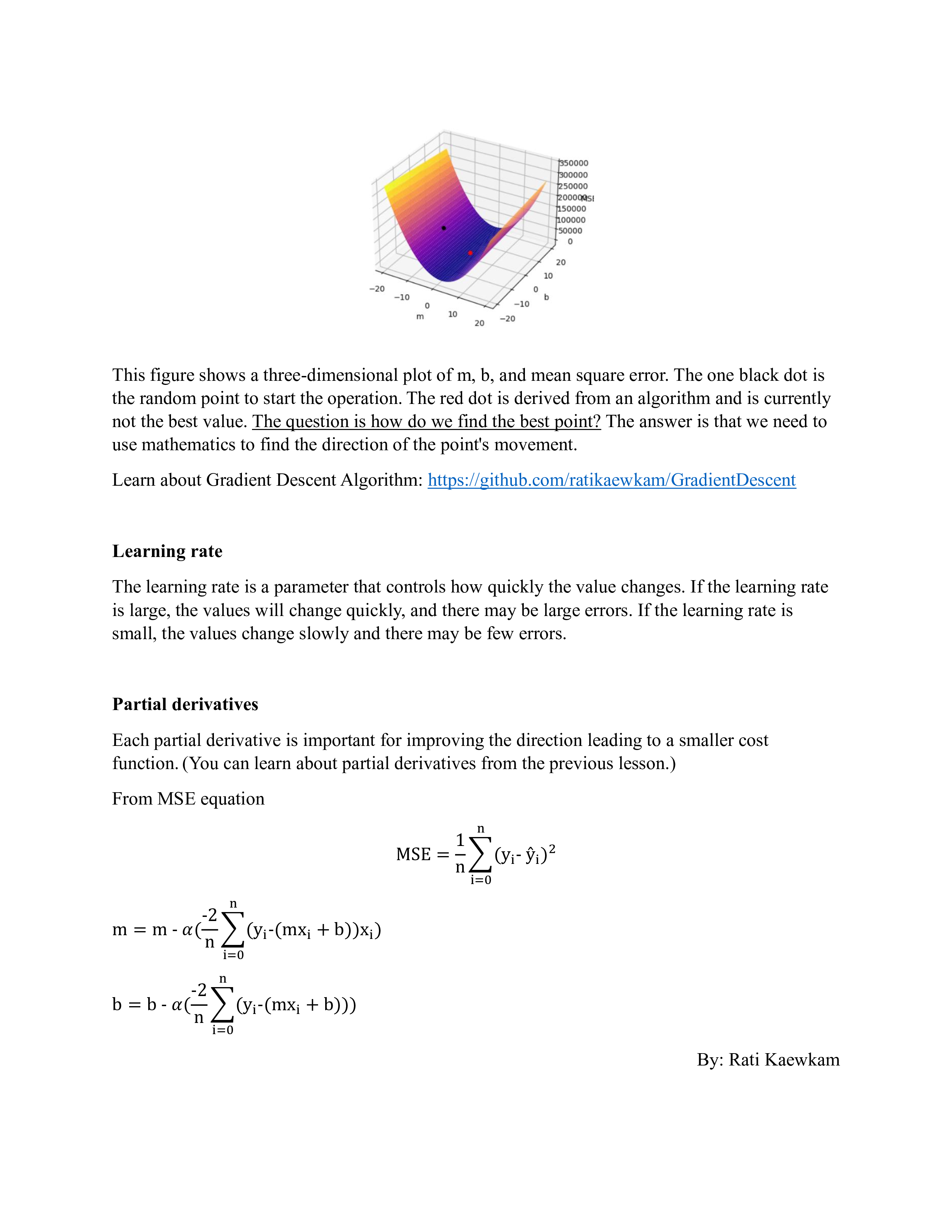 GitHub - ratikaewkam/LinearRegression: Developing a simple Linear ...