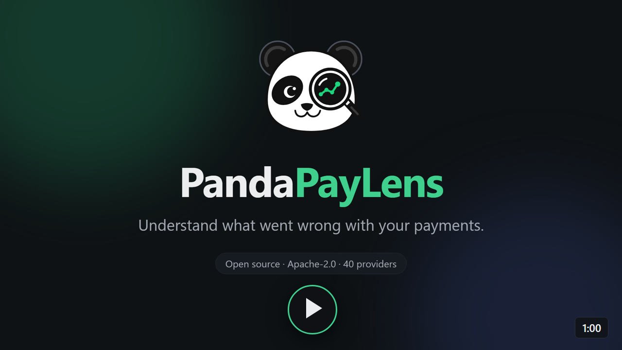 Play the 60 second PandaPayLens demo video