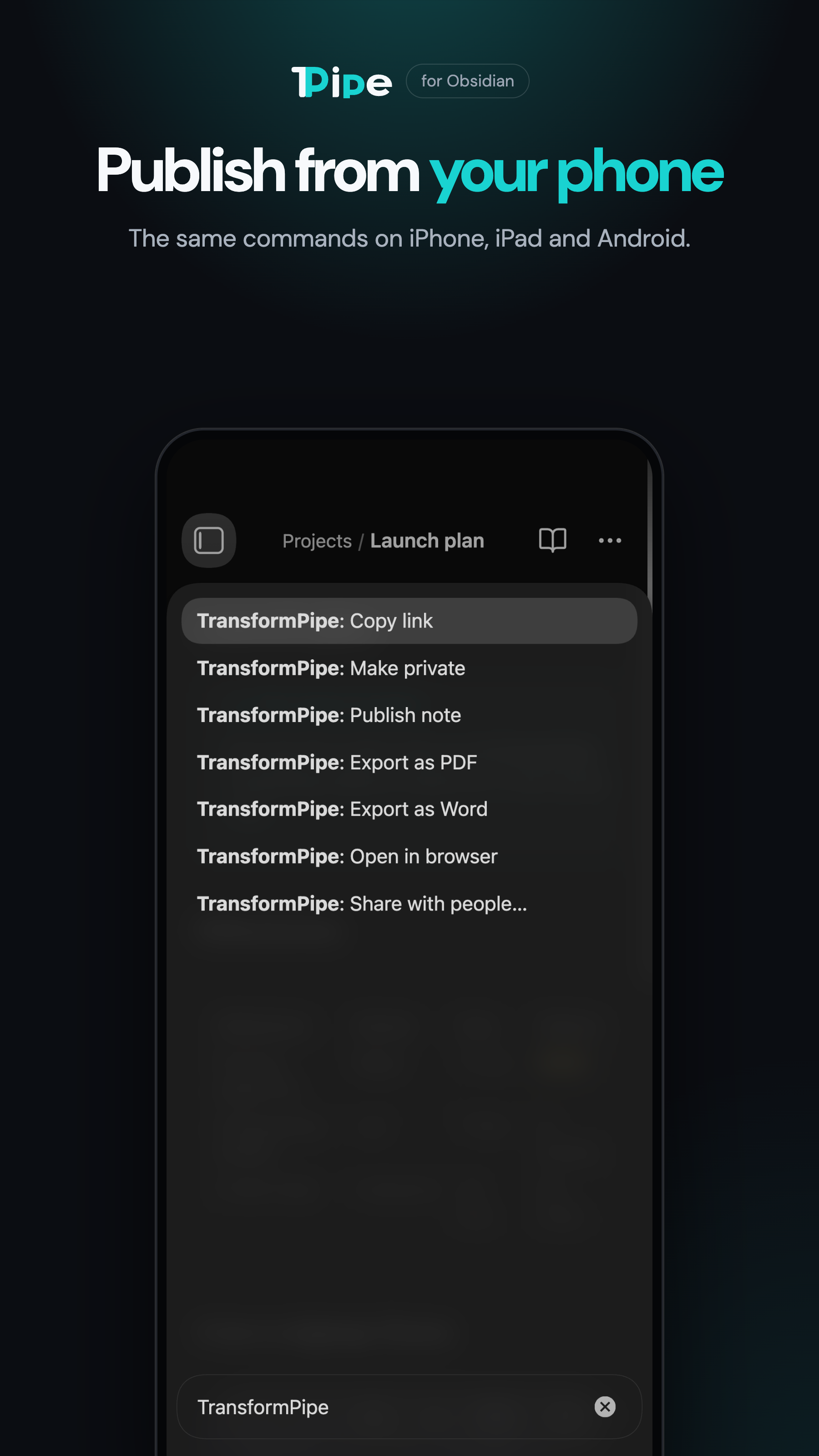 Publish from your phone