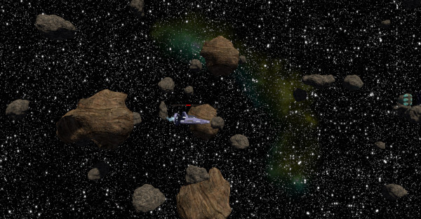 Asteroid field screen capture