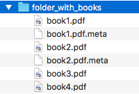 Example: content of ``folder_with_books``