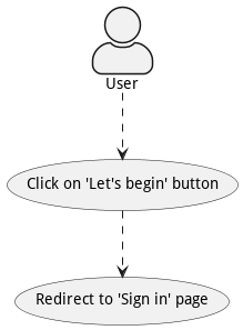 Landing page UML