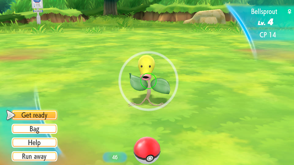 Catching a wild Bellsprout