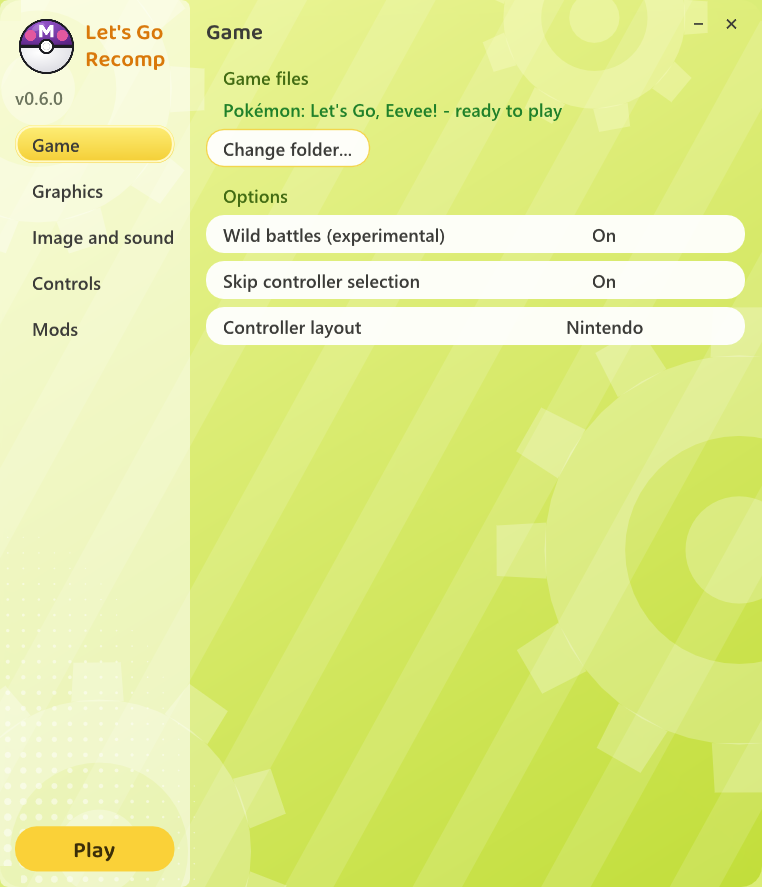 Game page