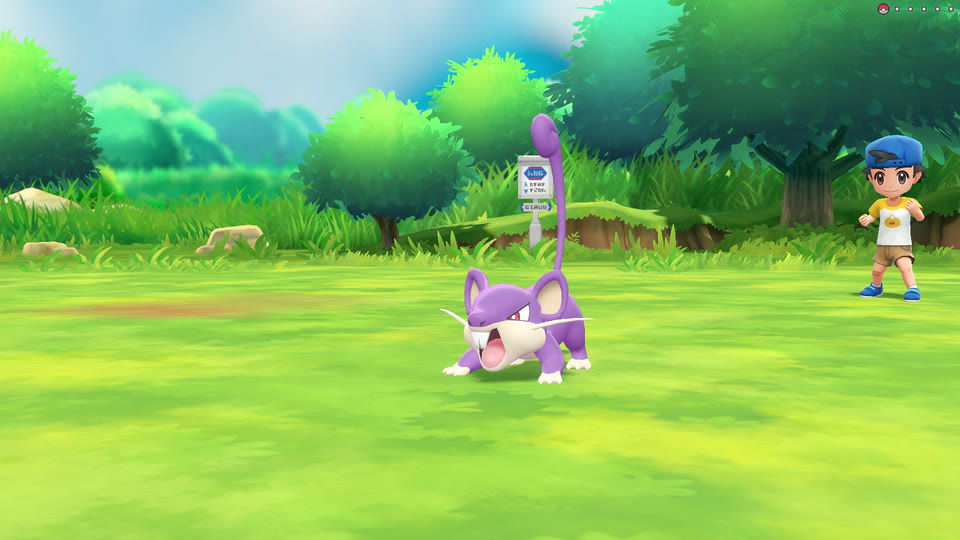 Pok&eacute;mon Let's Go Recomp batalha contra treinador