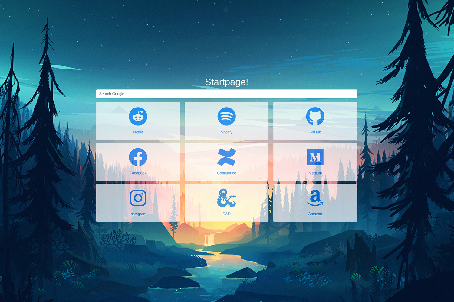 GitHub - rav3ndust/springboard: A customized startpage for any browser.