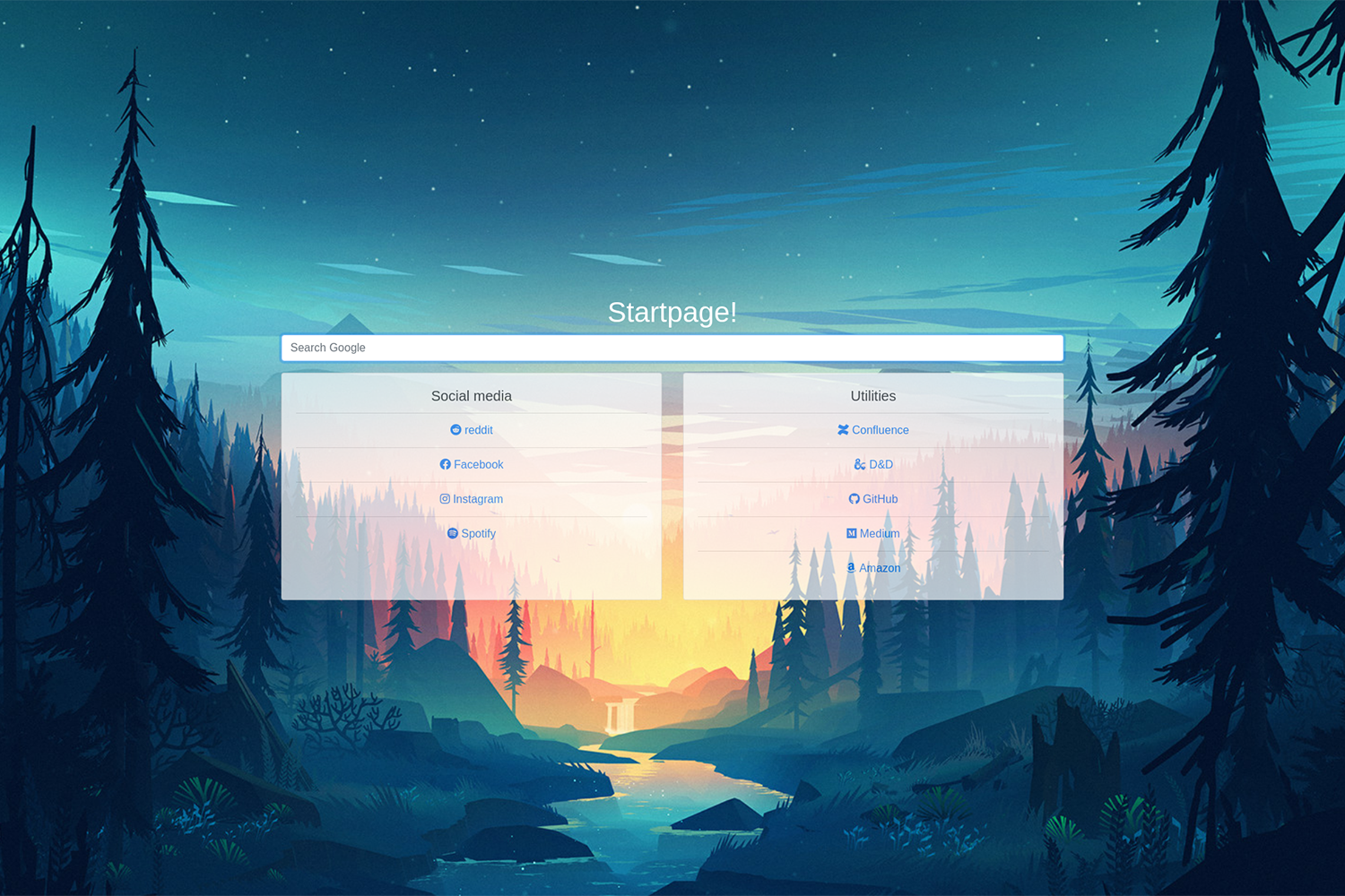 GitHub - rav3ndust/springboard: A customized startpage for any browser.
