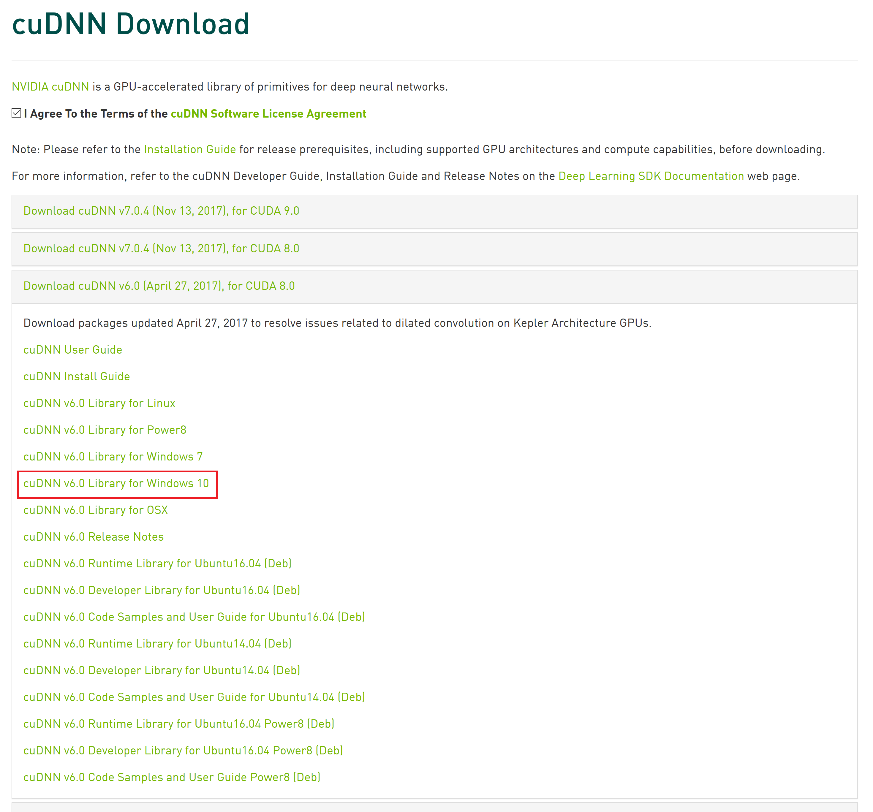 cuDNN windows download