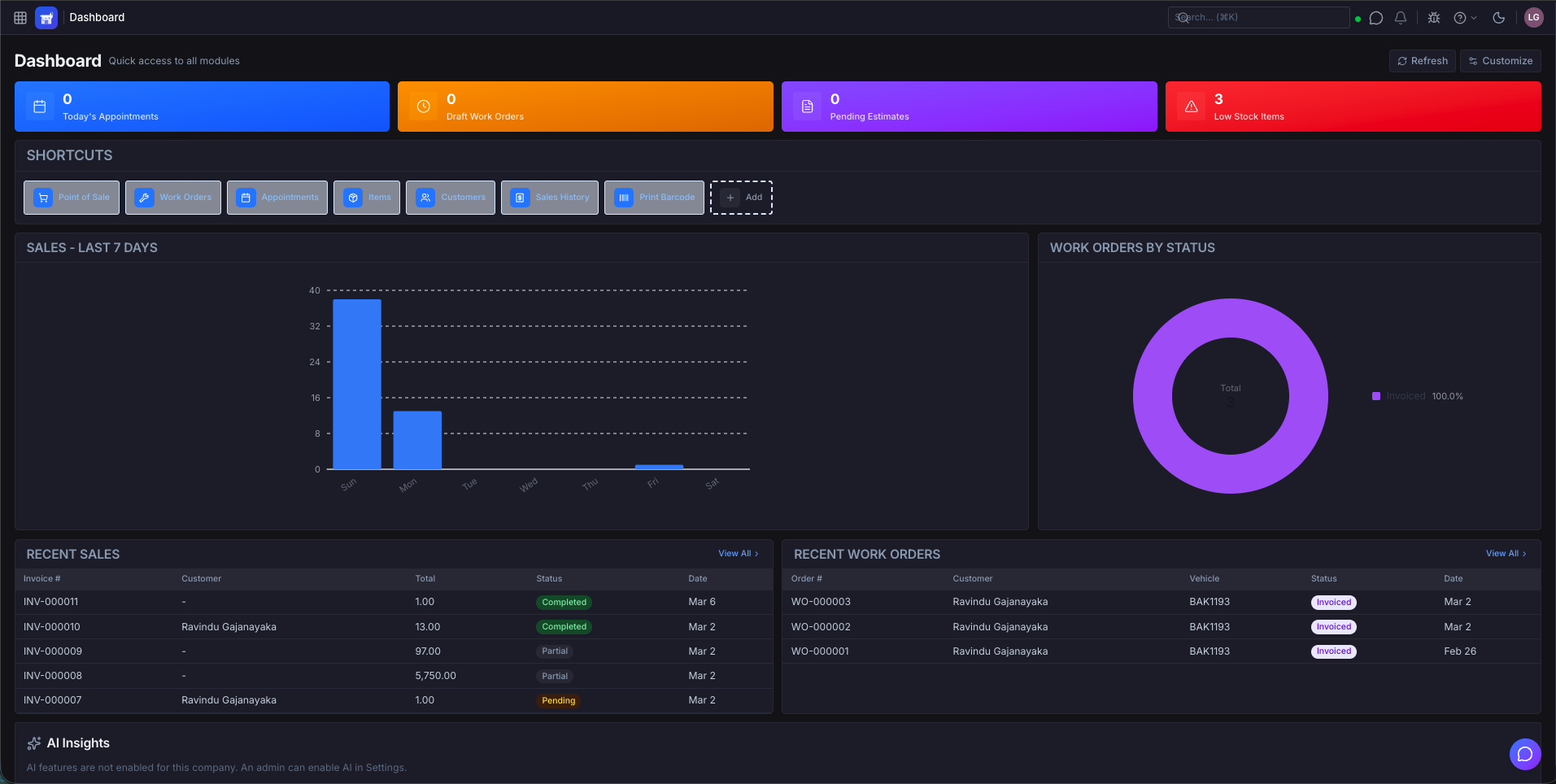 Dashboard