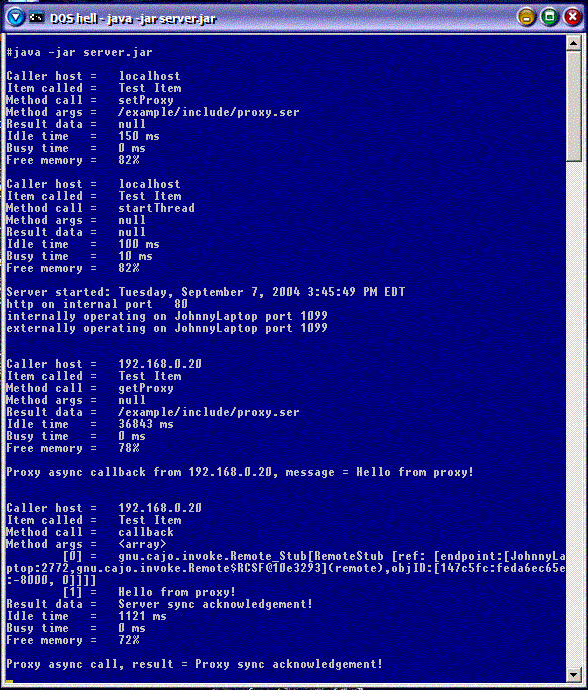 cajo example server