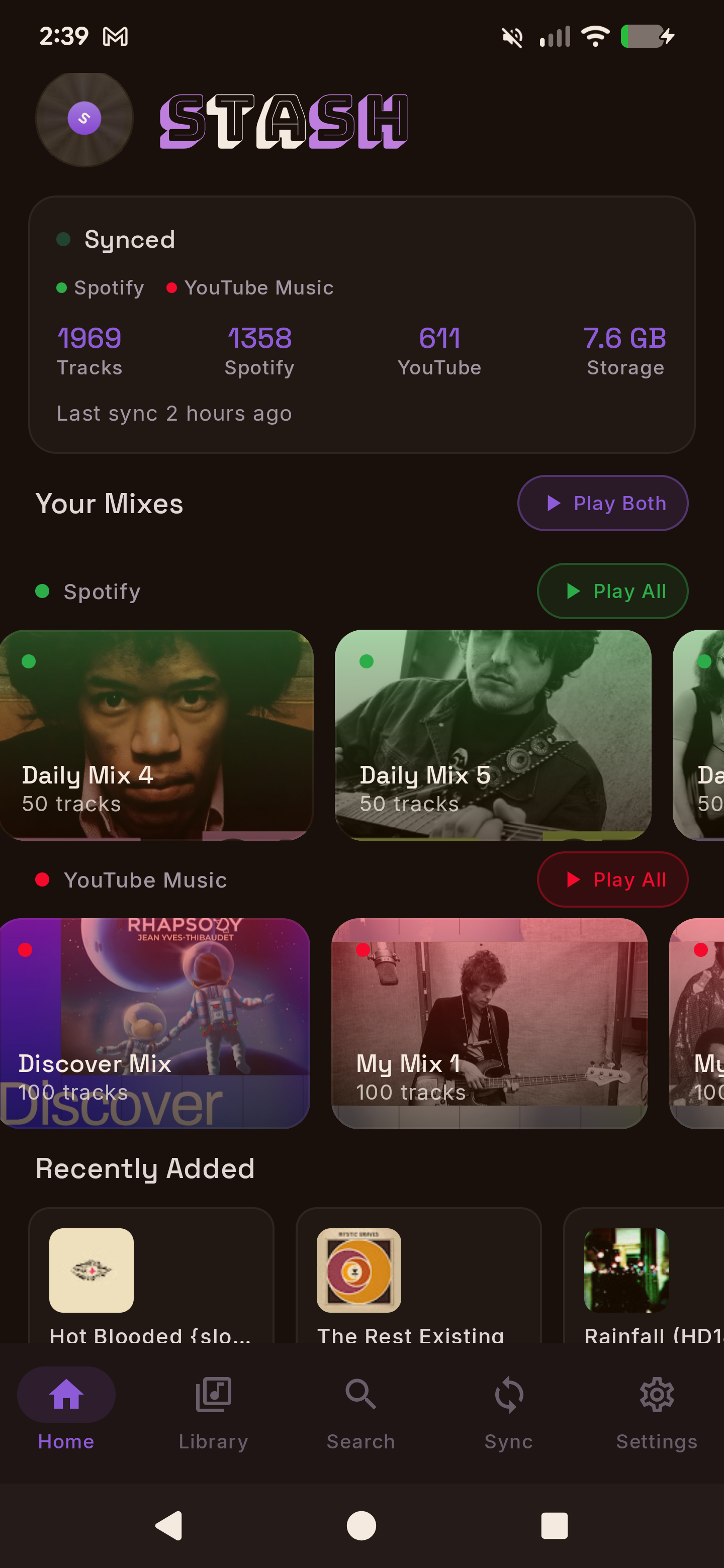 Home screen dark mode