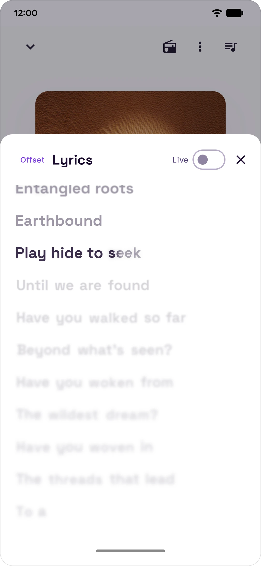 Lyrics that light up word by word (light theme)