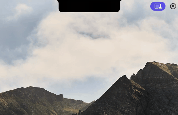 A playful animation in the notch