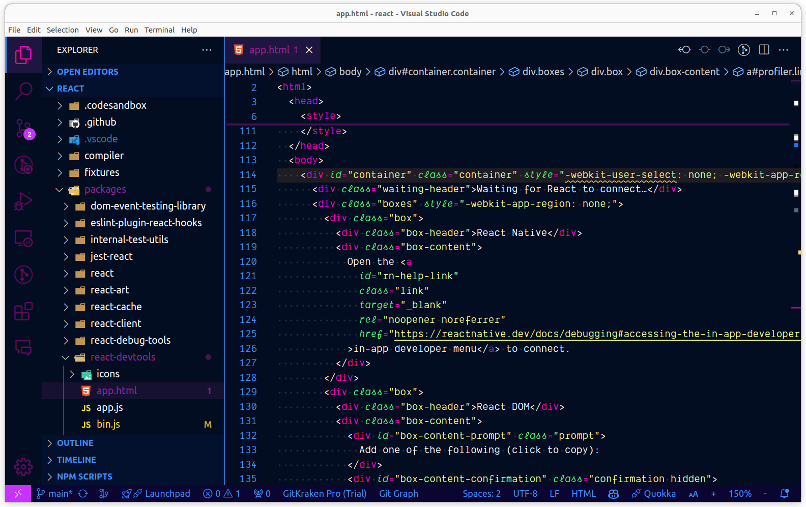 Moontallica Theme Dark Theme Screenshot HTML Preview for Visual Studio Code