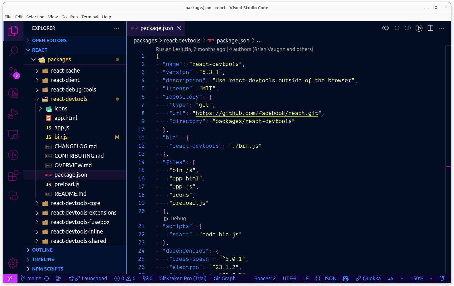 Moontallica Theme Dark Theme Screenshot JSON Preview for Visual Studio Code