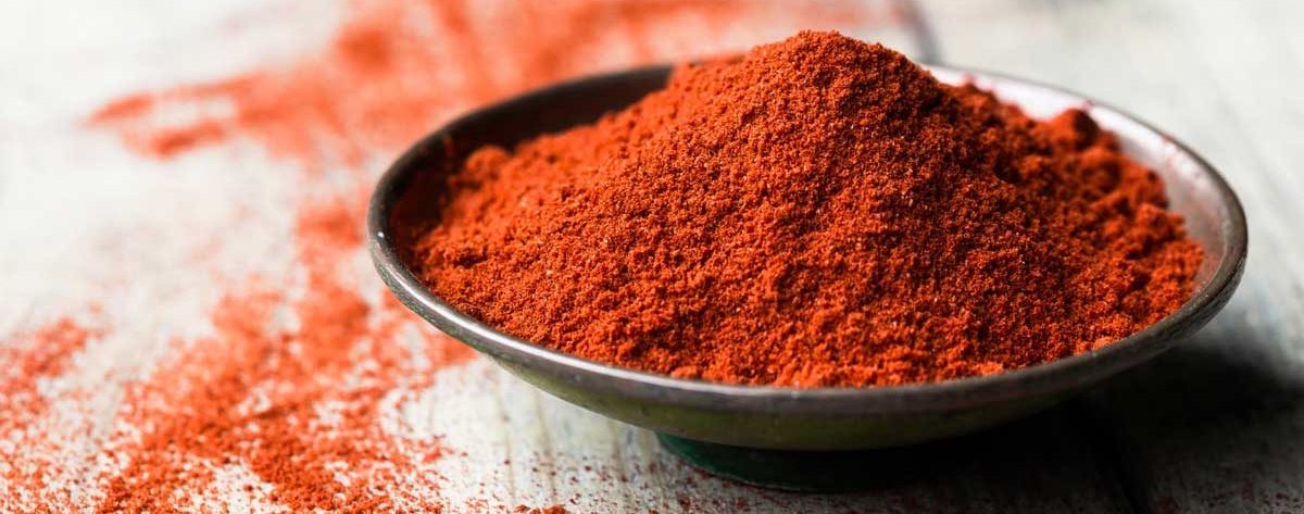 A plate filled with paprika spice
