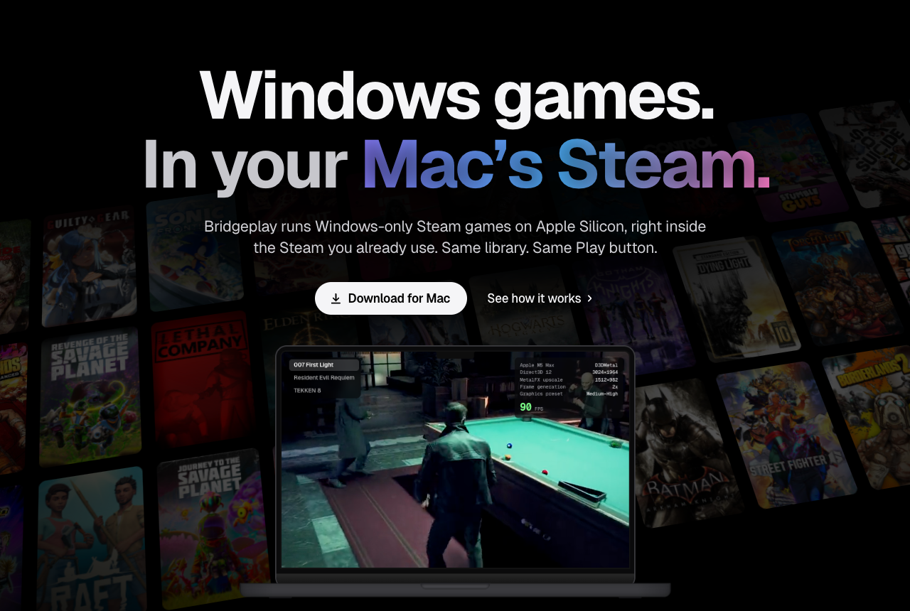 Bridgeplay: Windows games, in your Mac's Steam