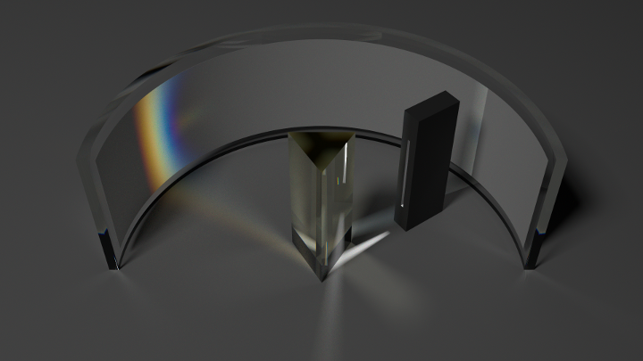 Dispersion of light passing through a prism