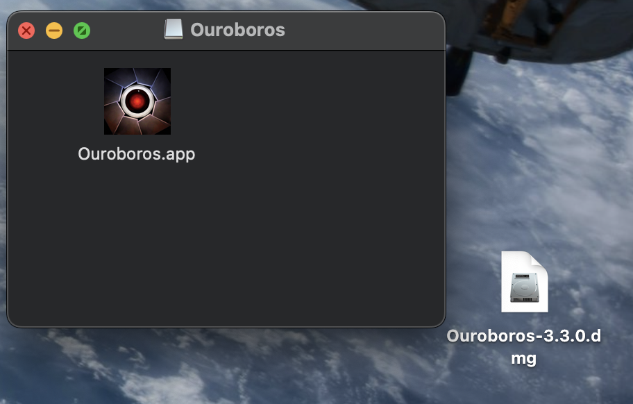 Drag Ouroboros.app to install