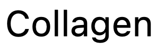 A screenshot of the word “Collagen” in PNG format