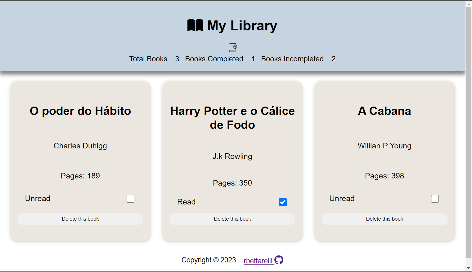 Library Screenshot