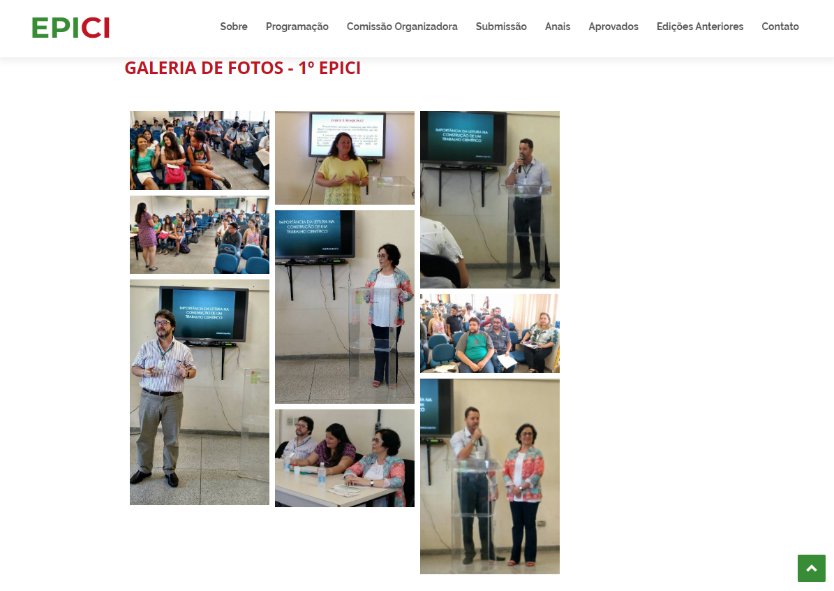 Página de galeria de fotos