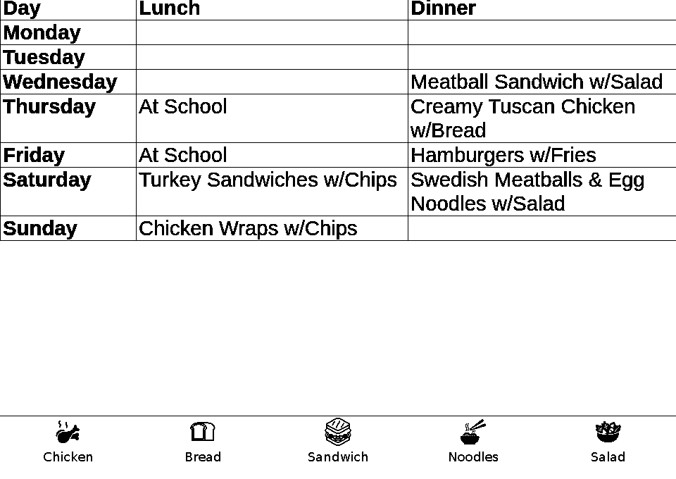 Menu mode with Noun Project icons