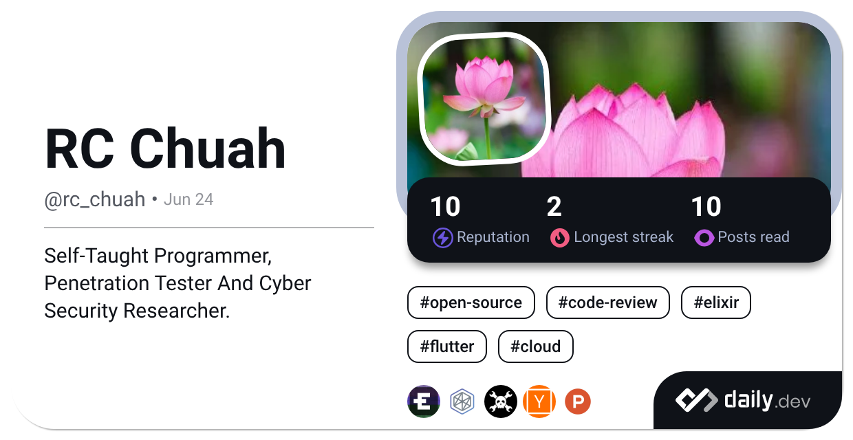 RC Chuah's Dev Card