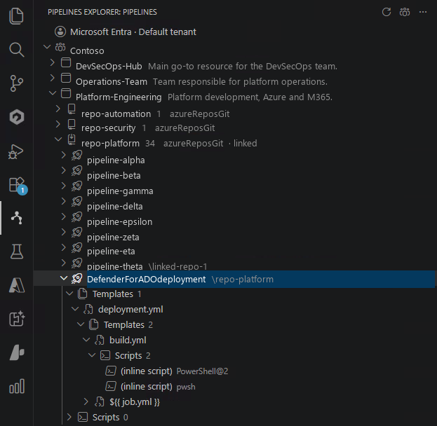 Pipelines Explorer in VS Code