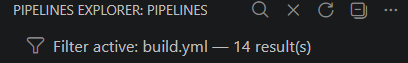 Filter Pipelines Explorer in VS Code