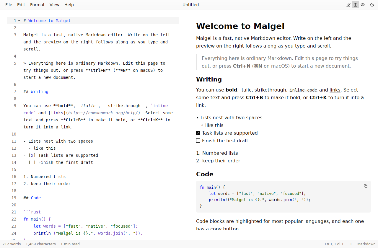 Screenshot of Malgel