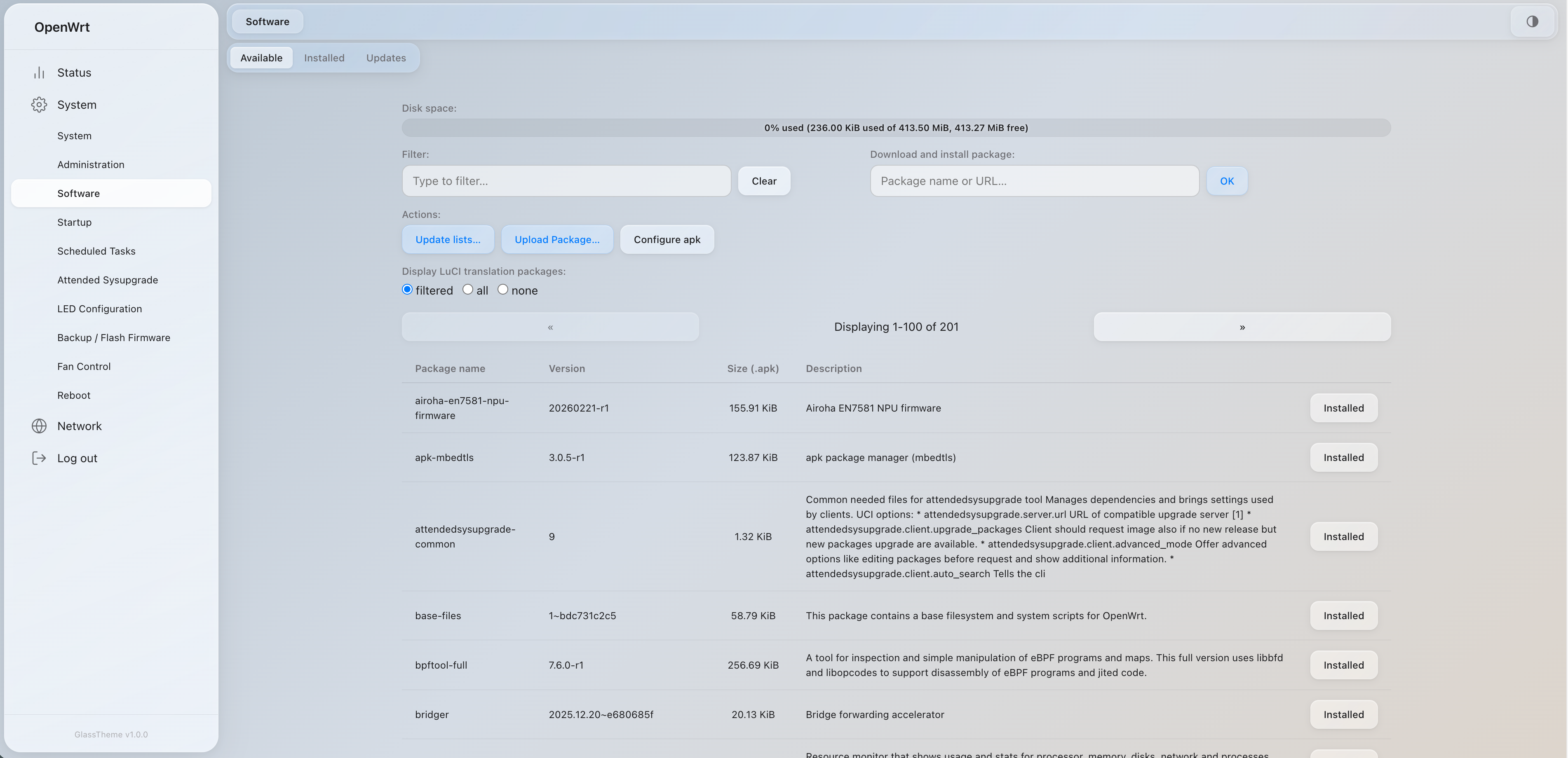 https://raw.githubusercontent.com/rchen14b/luci-theme-glass/refs/heads/main/screenshots/Software_page_light.png