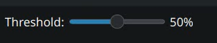 Slider Threshold à 50%