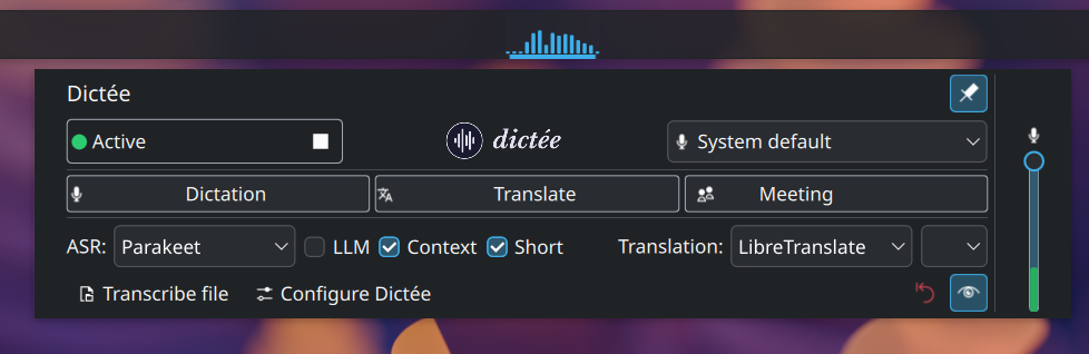 Plasmoid — panneau et popup