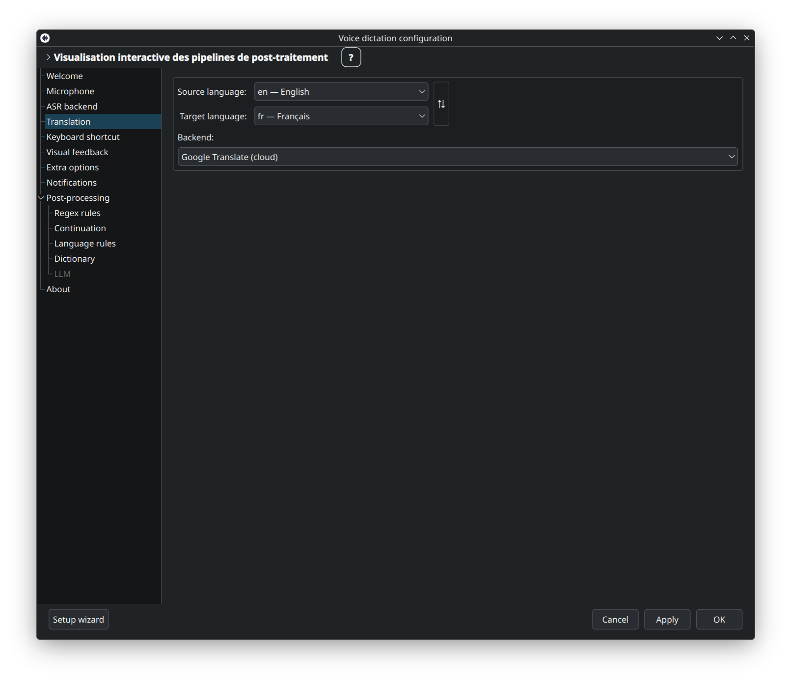 Traduction — backend Google