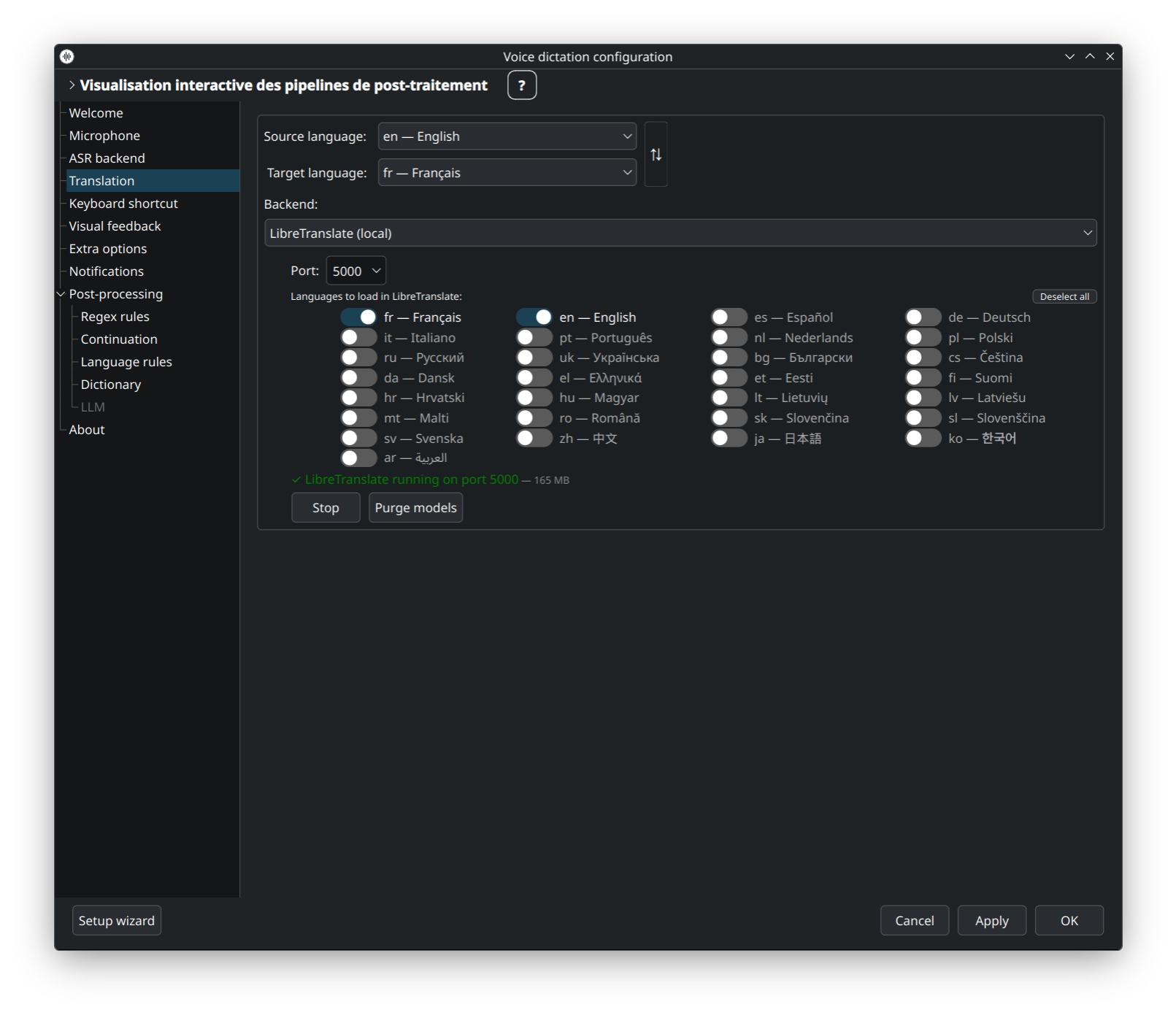 Traduction — LibreTranslate (Docker)