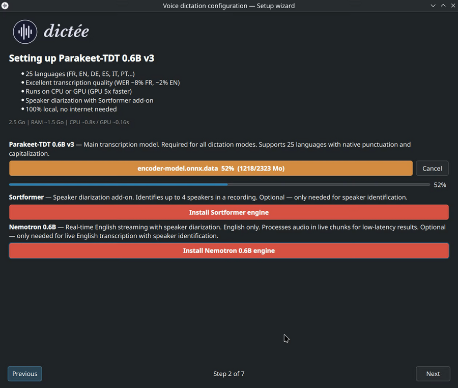 Wizard — ASR backend configuration