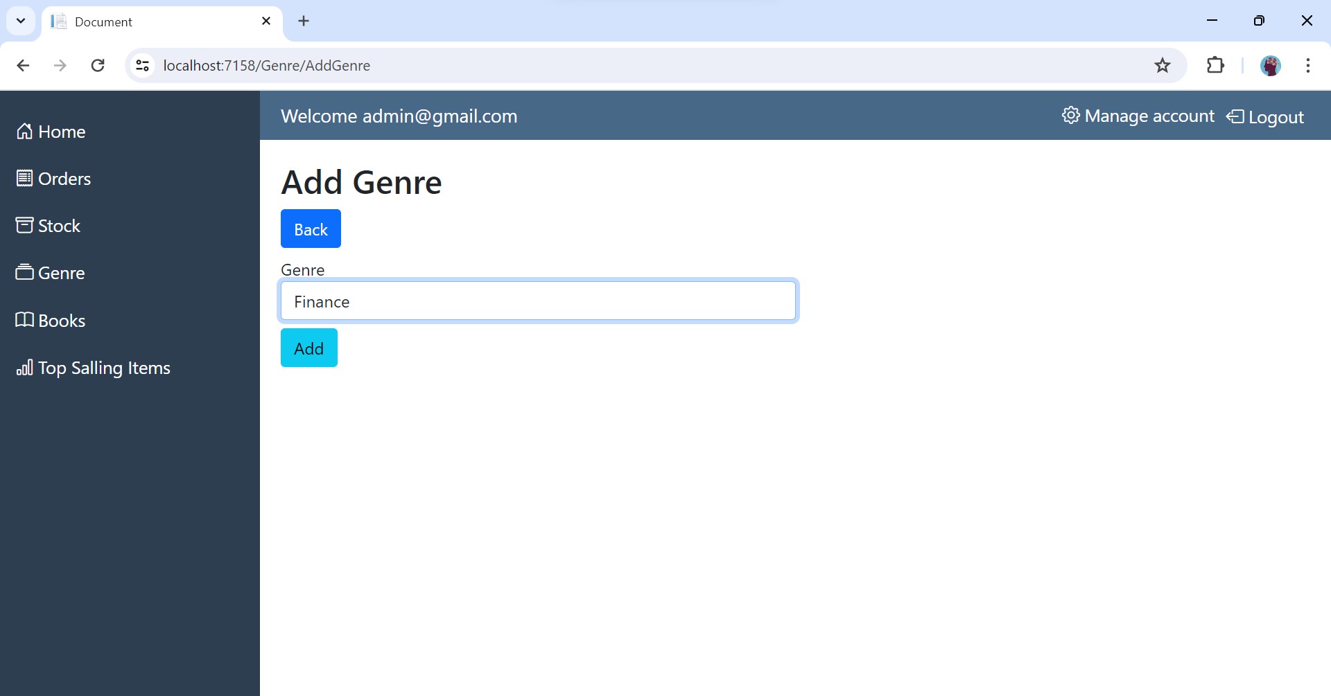 Add Genre
