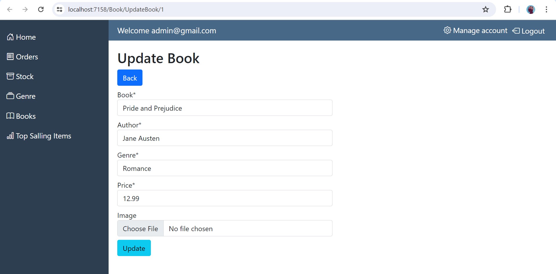 Update Book