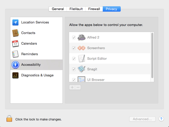 Screenshot: System preferences update