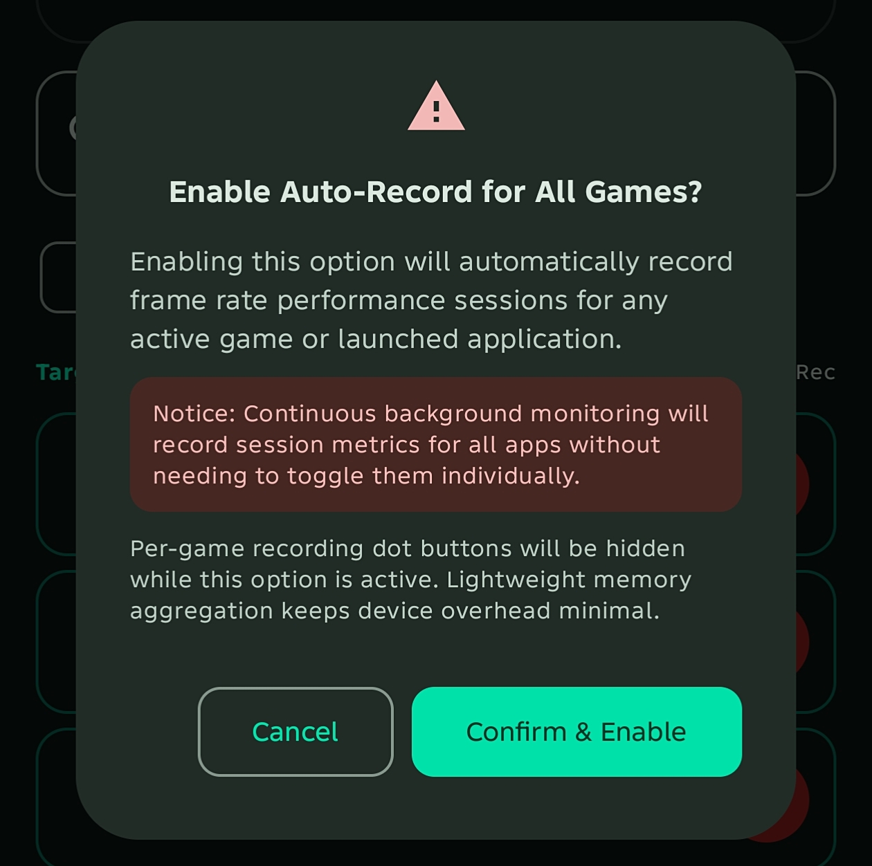 Confirmation Notice Dialog