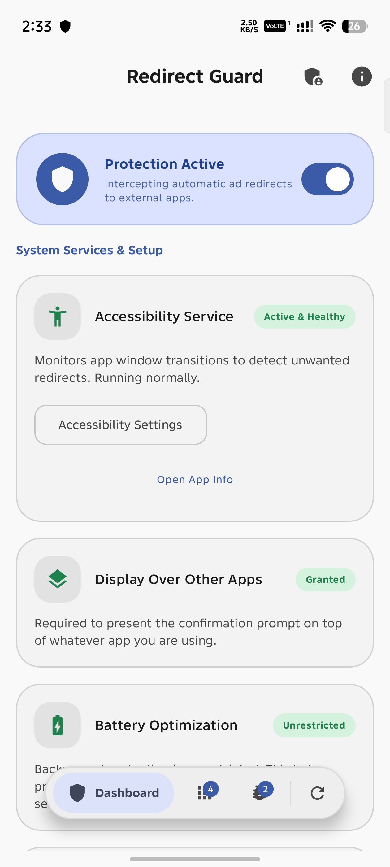 RedirectGuard screenshot 2