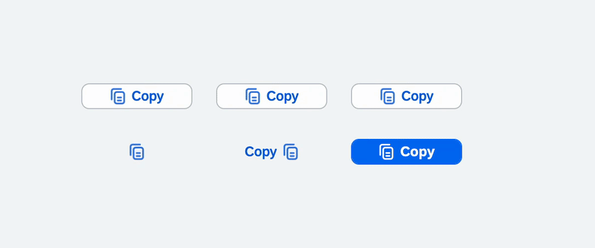 Animated preview of the UI5X CopyButton control