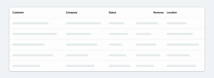 Animated preview of the UI5X LoadingResponsiveTable control