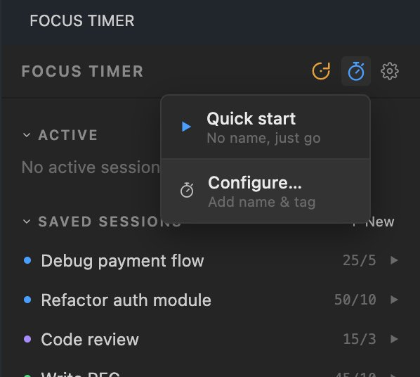 Quick start or configure a new session